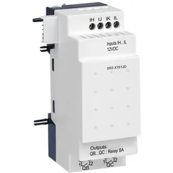Schneider Electric SR3XT61JD Digitales Ein-/Ausgangsmodul, Zelio Logic, 6 E/A, 12 VDC, Relaisausgänge