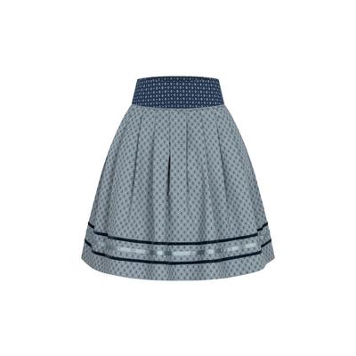 Dirndl NÜBLER "Trachtenrock Giulia", Damen, Gr. 38, EURO, blau, Obermaterial: 100% Baumwolle CO., Kleider