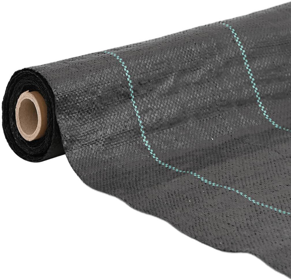 vidaXL Membrane anti-mauvaises herbes noir 4x50 m PP