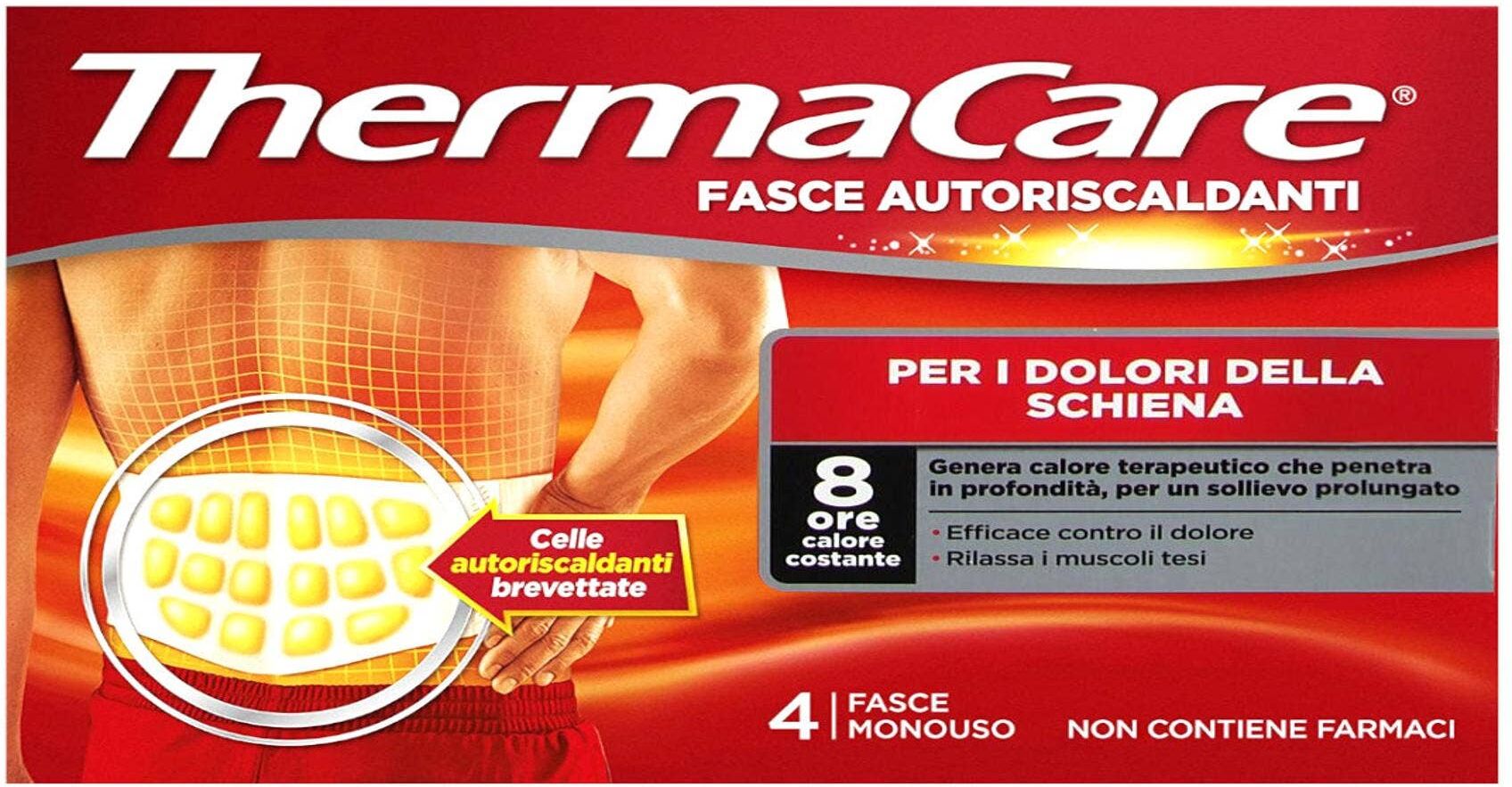 Thermacare Fasce Autoriscaldanti Per Dolori Alla Schiena 4 Fasce Monouso 