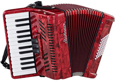 Startone Piano Accordion 48 Red MKII Rot