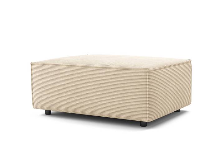 Polsterhocker rechteckig 97 x 40 x 79cm Beige/Beige Cordstoff Scilla: Beige
