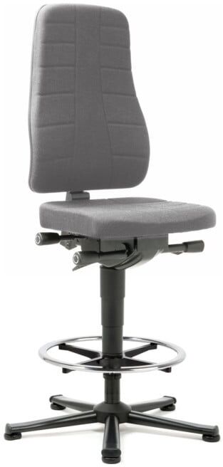 All-In-One Highline siège haut sur patins Bimos, rembourrages en tissu gris (9641-6811)