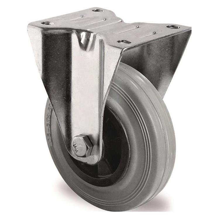 Tecwerk Bockrolle 100 mm 75 kg Vollgummi Rollenlager 105 x 80 mm Polypropylen (2000276107)