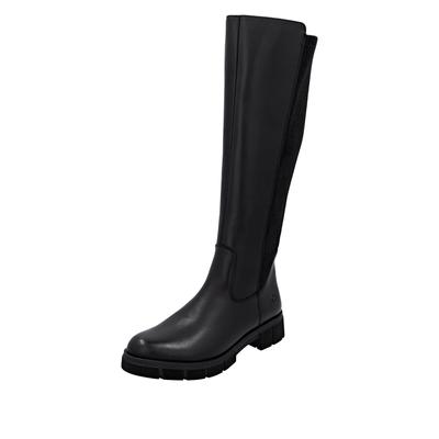 Stiefel REMONTE, Damen, Gr. 43, Normalschaft, schwarz, Elastischer Einsatz, Leder, Lederimitat, unifarben, Schuhe Stiefel, Langschaftstiefel, Stretchstiefel, mit herausnehmbarer Einlage