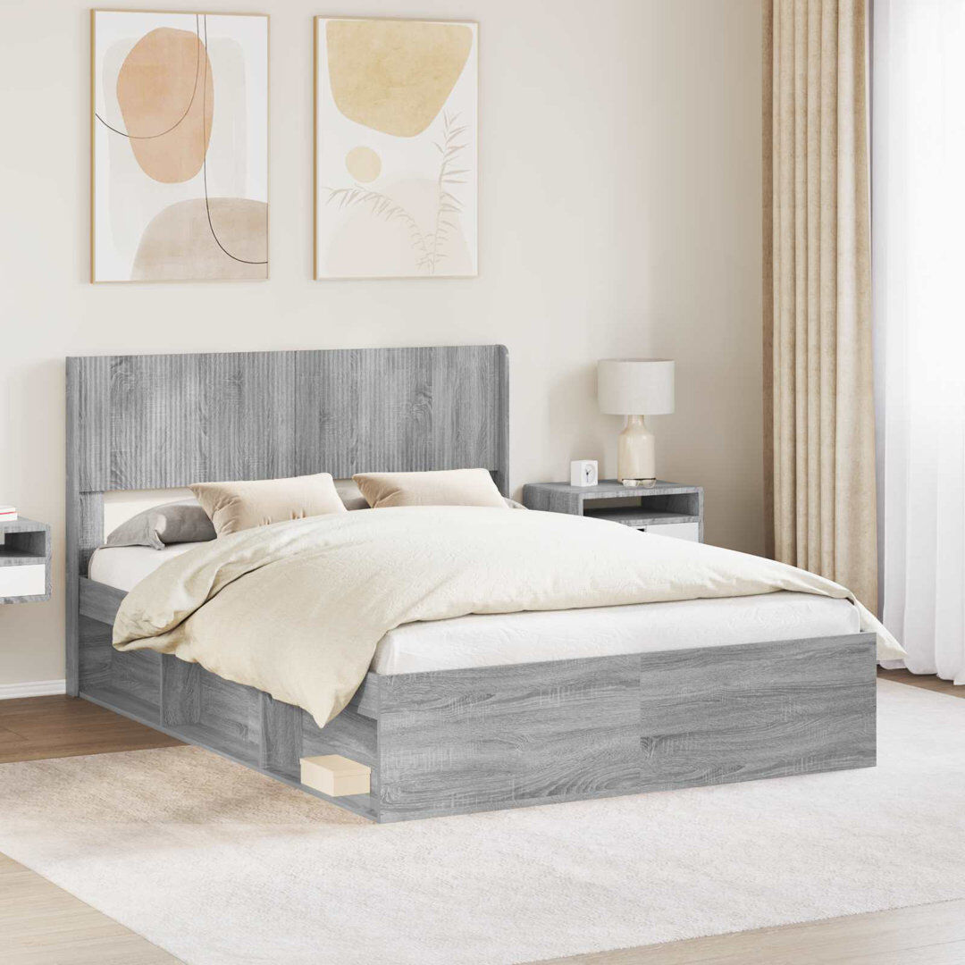 17 Stories European Kingsize (160 x 200 cm) Headboard Grey