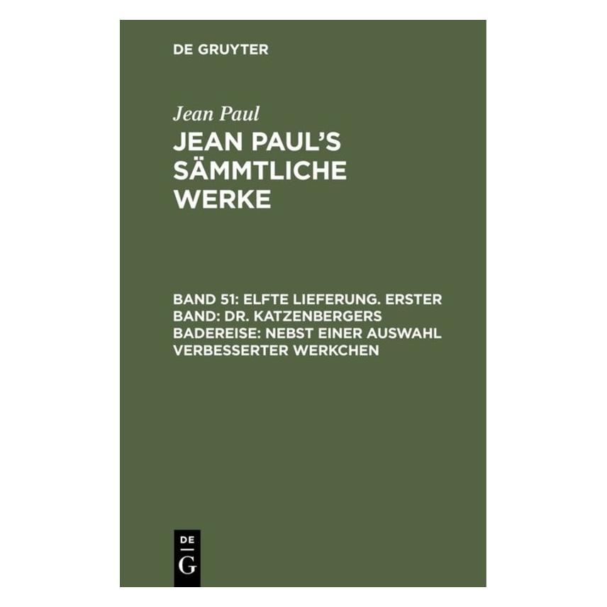 De Gruyter Paul:Jean Paul: Jean Pauls Sämmtliche (Deutsch, Hardcover, Jean Paul) (67768881)