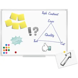 Wiltec, Präsentationstafel, Magnetisches Whiteboard (90 x 60 cm)