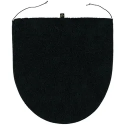 Rhomtuft WC Deckelbezug Prestige 45x50 cm | schwarz - schwarz