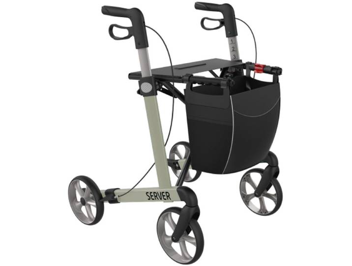 Server Lichtgewicht Rollator - Opvouwbaar - 150 kg draagvermogen - Champagne