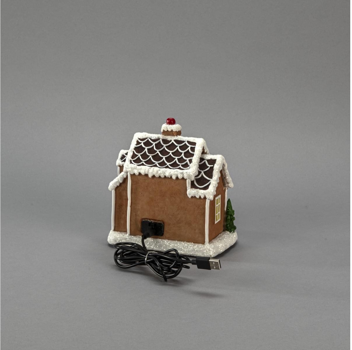 KONSTSMIDE LED Laterne "LED Mini Lebkuchenhaus mit Musik 12 cm x 16 cm", braun, H: 16,5cm, Leuchten, LED Mini-Lebkuchenhaus mit Musik 12 cm x 16 cm, LED Laterne braun H: 16,5cm