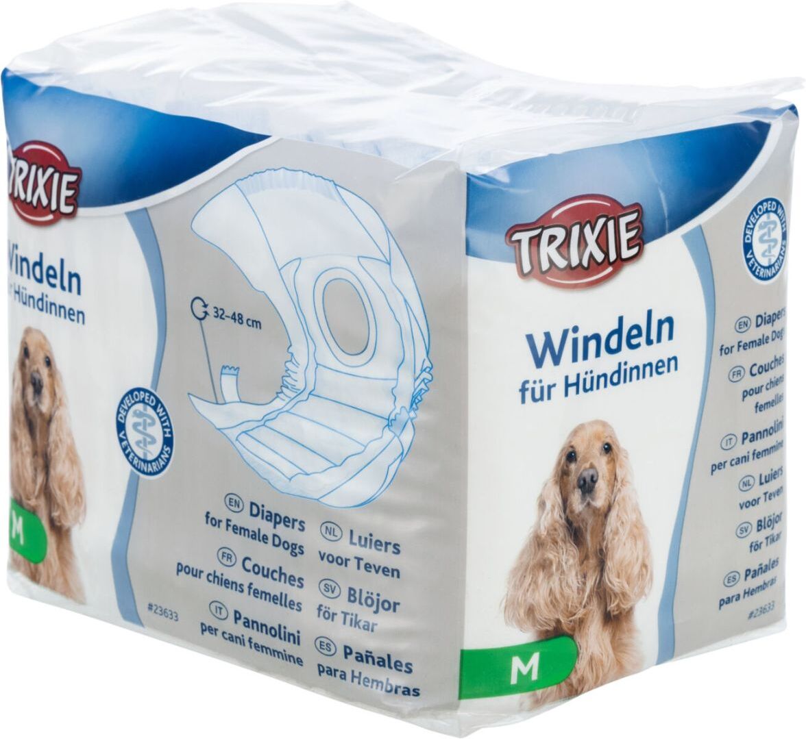 TRIXIE Windeln für Hündinnen, M: 32–48 cm, 12 Stück