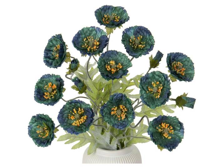 Kunstblumen 3er Set Mohnblume Höhe 70cm, Mehrfarbig, 70 cm, Dekoration, Blumen & Blumentöpfe, Kunstblumen