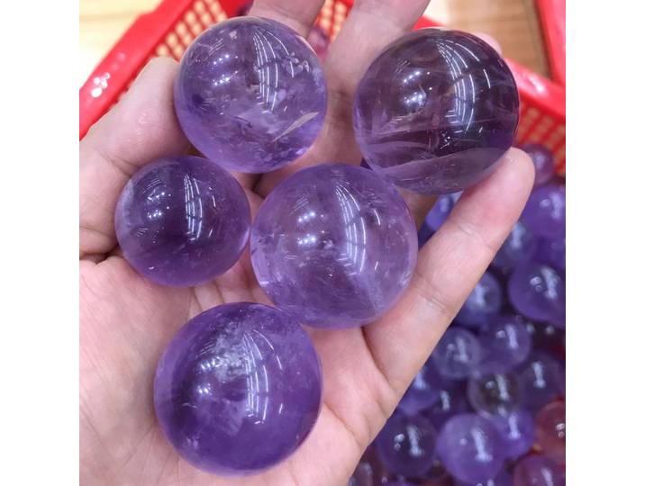ALANDING YST-Boule de Pierres Précieuses Naturelles en Clip, Bijoux Indie, Reiki, Chaïeux, Feng Shui, Sphère, Décor de Yoga, Accessoires Seven Star Array, 3cm