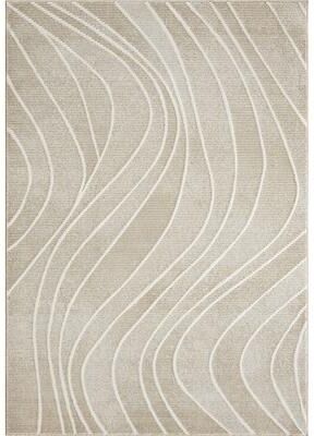 Abani Rugs Plush Deco PDE140A Machine Washable Whispering Swirls Cream Area Rug