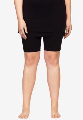 Plus Size Women's Ellos Studio Stretch Cotton Spandex Bike Shorts by Ellos Studio in Black (Size 26/28)