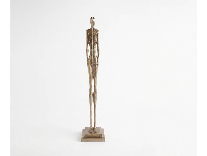 Figur Divora B25 x T24 x H126 cm Aluminium Champagner Handgemacht, Wohnaccessoires