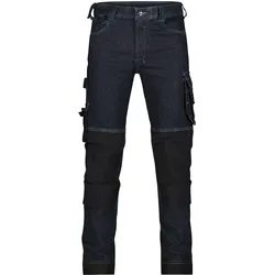 Dassy Stretch-Arbeitsjeans mit Kniepolstertaschen Kyoto - jeansblau/schwarz - 48