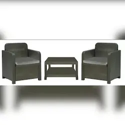 Como Set Polymersofa (Greenpol), 2 Plätze. Farbe Anthrazit