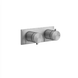 Gessi316 Fertigmontageset Unterputz-Thermostat, 2-Wege Umlenkkartusche am Unterputz-Körper, 54034727, Farbe: Messing gebürstet PVD