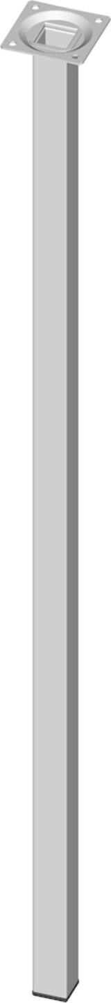 Element System meubelvoet wit, Hoogte: 80 cm, staalbuis 25x25 mm