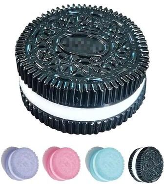 Uplift Treasures Soft Cookie Squishy Stress Relief Sensory Fidget Toy blue 1pc