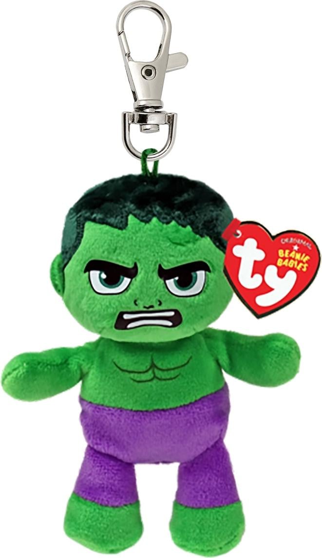Ty Beanie Babies Original Hulk knuffel met clip, 10 cm