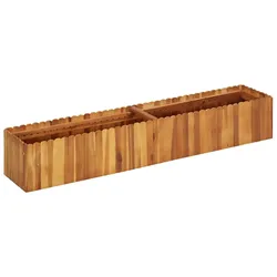Helloshop26 - Hochbeet für Pflanzen und Blumen Garten 150 x 30 x 25 cm massives Akazienholz 02_0000998