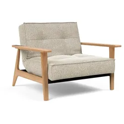 INNOVATION LIVING Sessel Splitback Frej Eiche Stoff Off White