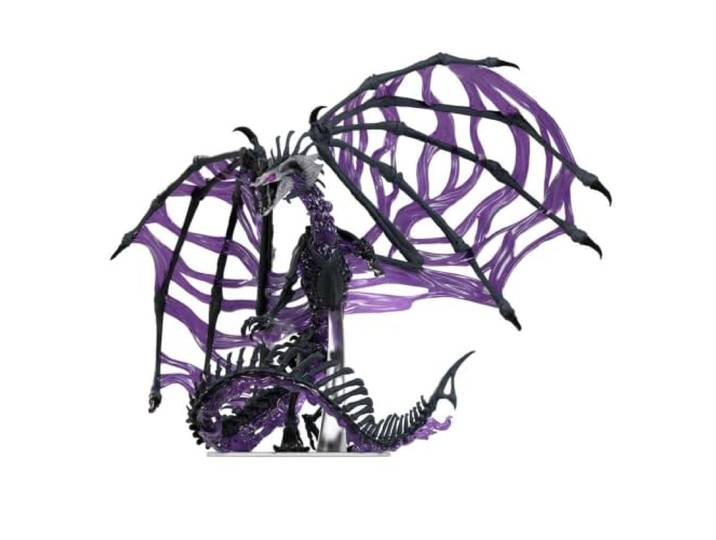 D&D Icons of the Realms: Black Dracolich Boxed Miniature (Gargantuan)