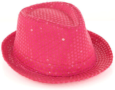 Hut "Pailletten", neonpink