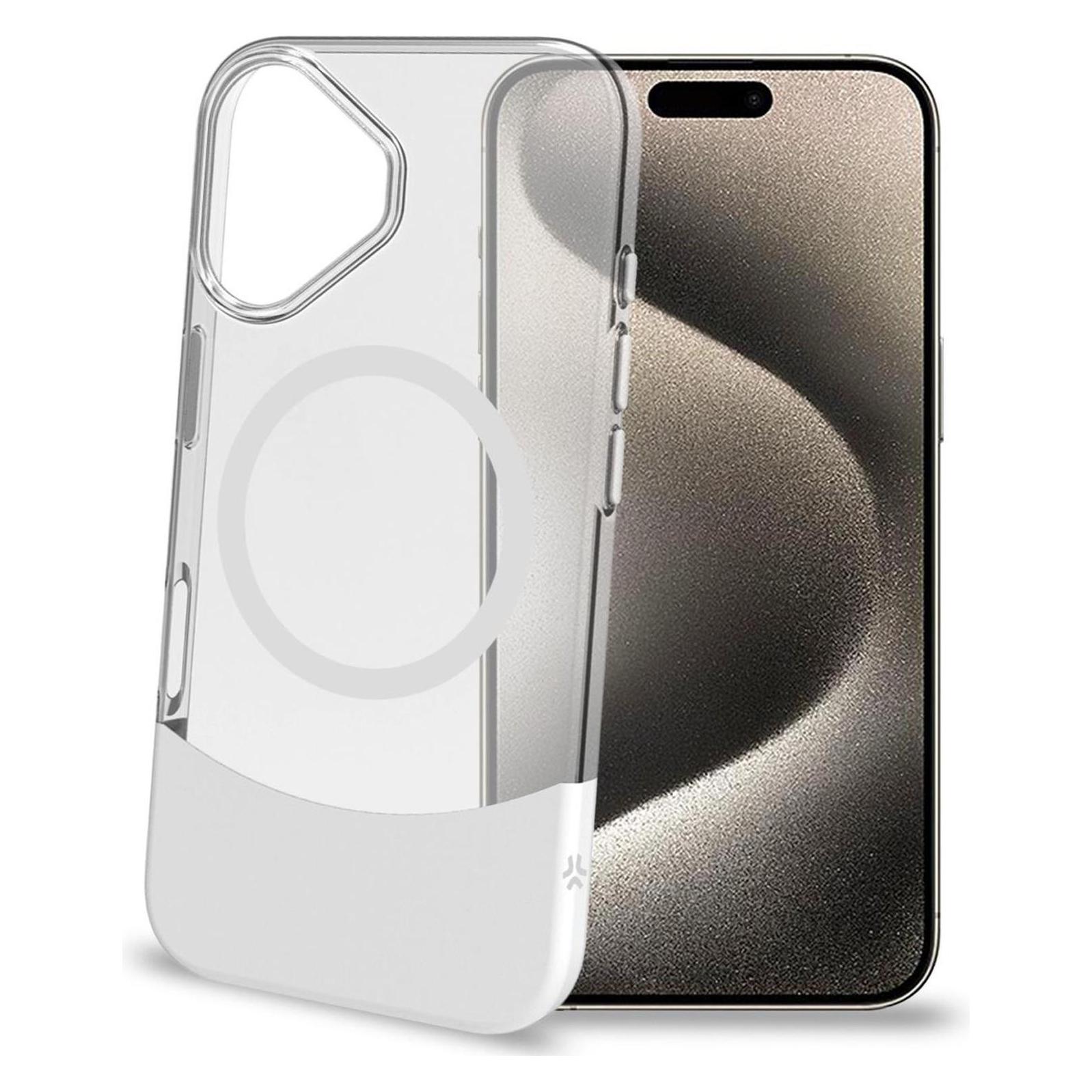 Celly MagDual Hülle für iPhone 16 (Apple iPhone 16) (MAGDUAL1078WH)