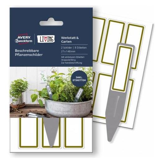 Magni Pflanzenschilder hoch 27x148mm grau weiss (14.80 cm, 2.60 cm) (62029)