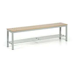 Garderobenbank mit Schuhablage, Sitz - Laminat, Länge 1500 mm, Birke