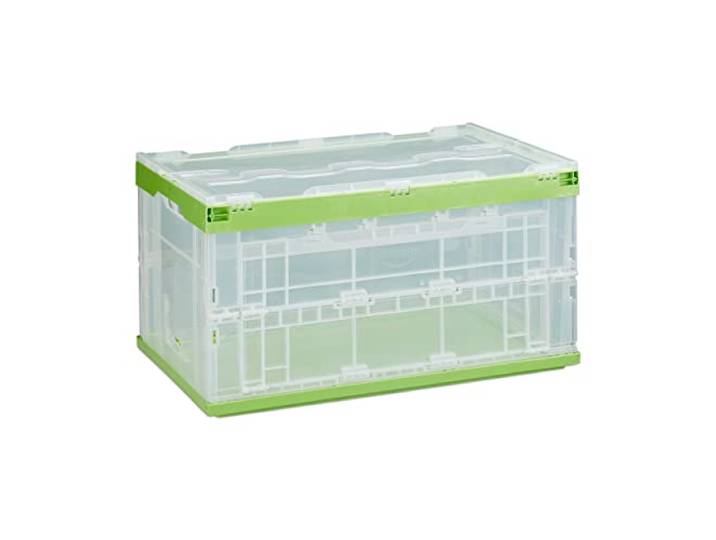 Relaxdays Profi Transportbox, stabil, Gewerbe, hochwertiger Kunststoff, Qualität, 60L, HBT 31,5 x 59,5 x 39,5 cm, Farben
