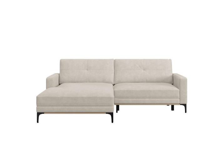 Ecksofa mit Schlaffunktion & Bettkasten Bergamo Creme