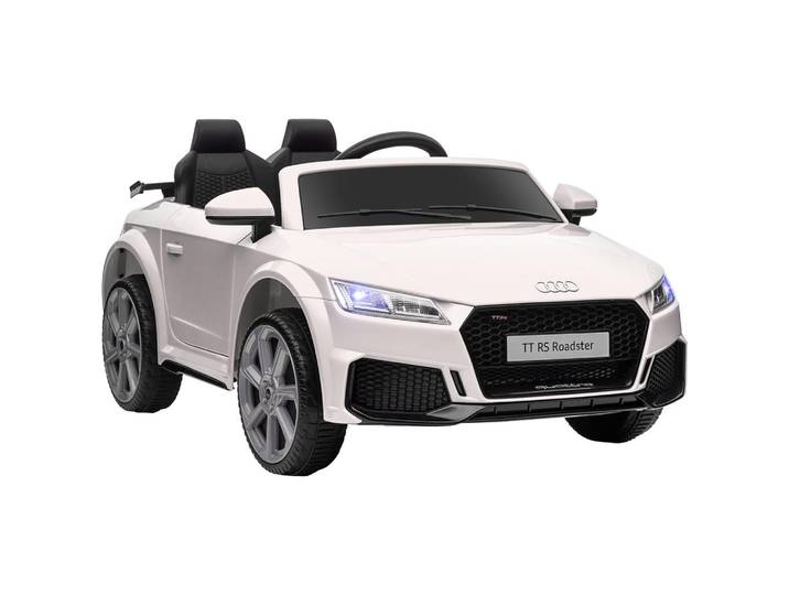 Homcom Kinder Elektroauto 12V Kinderauto mit 2,4G Fernbedienung, Musik, Weiß, Metall, 60x44x102 cm, Freizeit & Co, Gartenspielzeug, Kinder-Elektrofahrzeuge