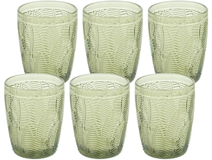 Glas-Set LEAF 6 -teilig grün 0.3 L