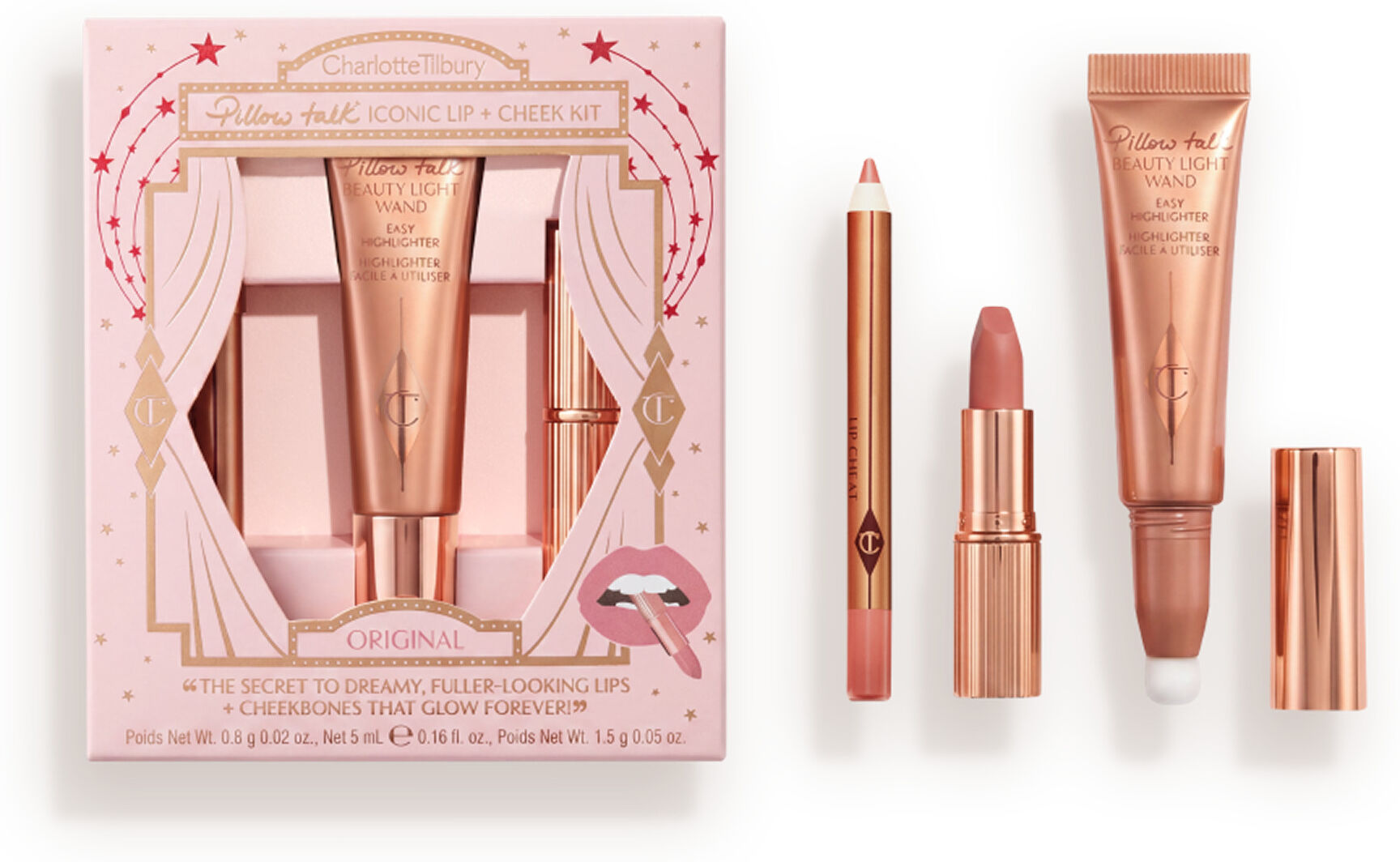 Pillow Talk Iconic Lip + Cheek Kit - Pillow Talk Original Charlotte Tilbury 5284 Pillow Talk Iconic Lip + Cheek Kit Size: