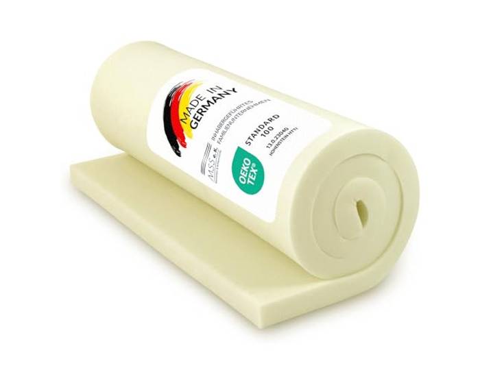 MSS e.K. Viscoelastische Schaumstoffplatte 200 x 190 x 4cm Matratzenauflage (ohne Bezug) Visco-Schaumstoff