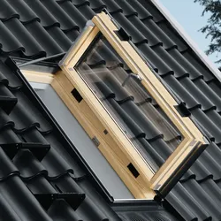 VELUX Wohn-Ausstiegsfenster GXU FK06 0366 Polyurethan ENERGIE PLUS Titanzink 66x118 cm