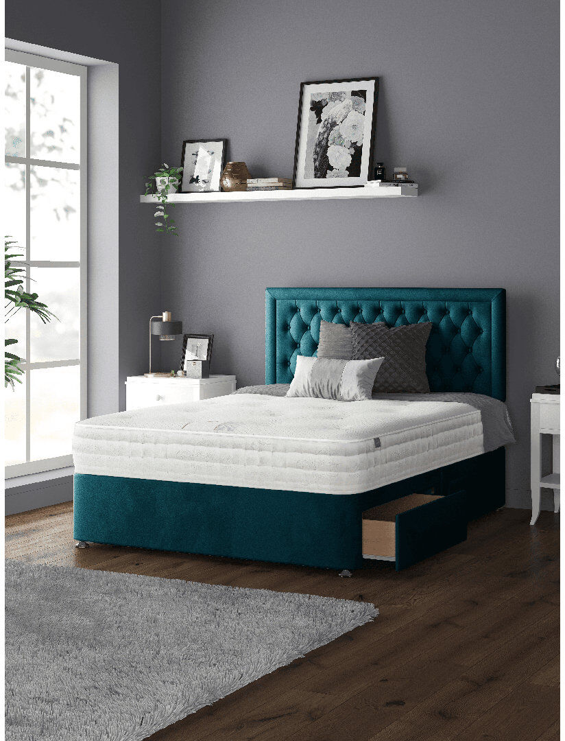 Marlow Home Co. Urbank Upholstered Divan Bed Mallard Double (4'6)