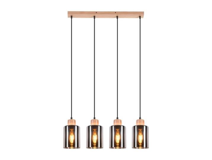 Suspension en verre gris 60x12x146.5cm e27