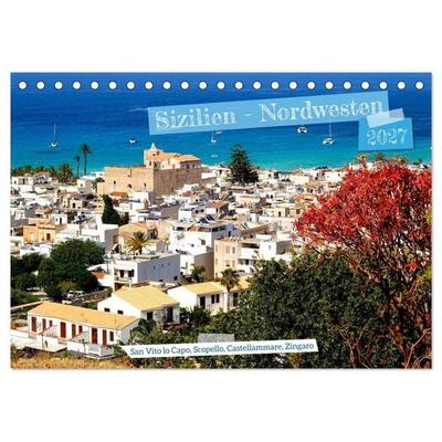 Sizilien - Nordwesten (Tischkalender 2027 DIN A5 quer), CALVENDO Monatskalender