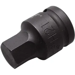 BGS Kraft-Bit-Einsatz Antrieb Innenvierkant 20 mm (3/4") Innensechskant 21 mm - 5054-21