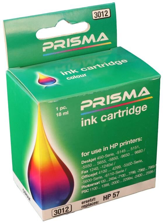 PRISMA 3012 Druckerpatrone für HP Tintenstrahldrucker, color, 18 ml