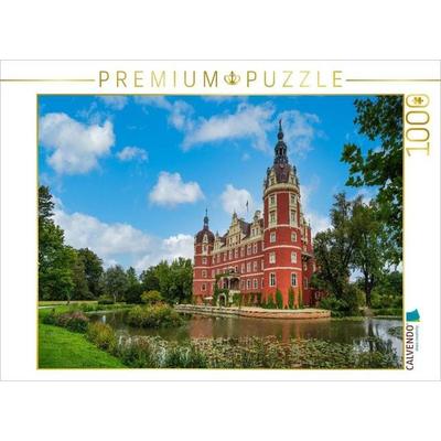 CALVENDO Puzzle Ein Blick auf das Schloss Fürst-Pückler in Bad Muskau | 1000 Teile Lege-Größe 64x48cm Foto-Puzzle für glückliche Stunden