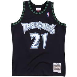 Mitchell & Ness, Herren, Sportshirt, Swingman Jersey Minnesota Timberwolves 9798 K. Garnett (XL), Schwarz, XL