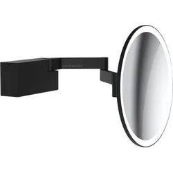 Vision Kosmetikspiegel mit 5x Vergrößerung schwarz matt für Wandmontage
