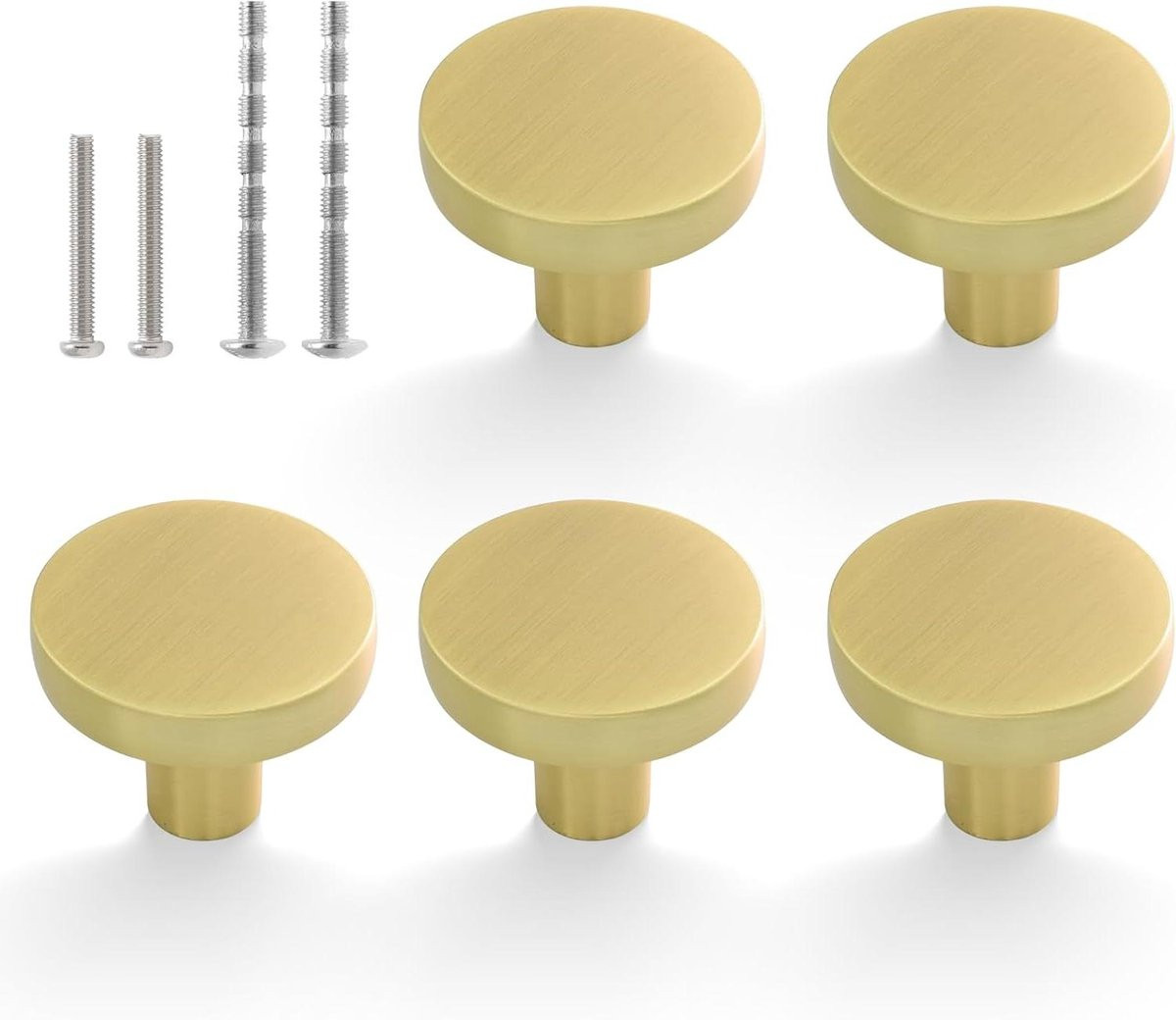 Gouden Kastknoppen - 12 stuks - Minimalistisch design - Goud